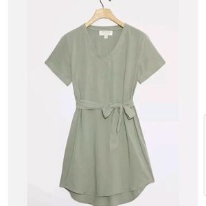 Anthropologie Green Scoop Neck Sundress